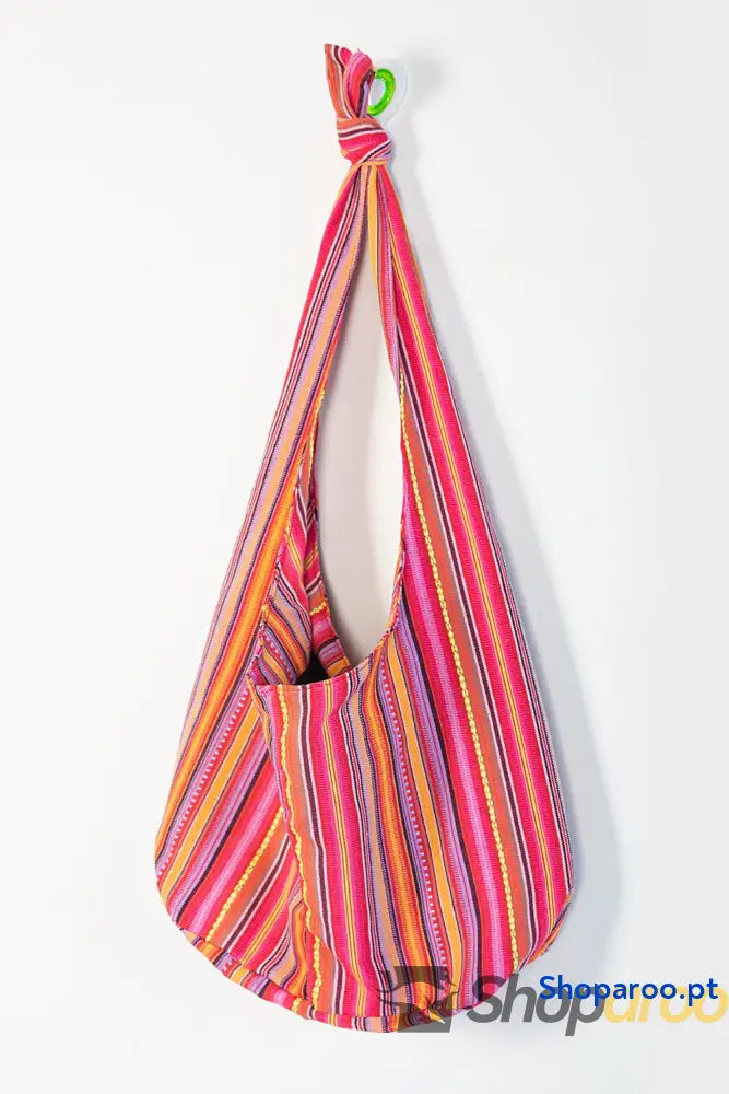 Bolsa de lona grande em algodão e linho crossbody