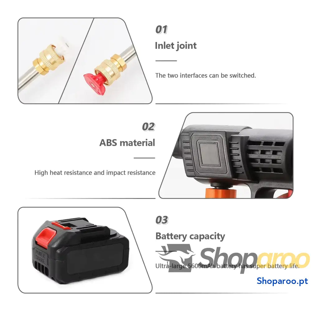 Lavadora de alta pressão sem fios compatível com bateria Makita 24V