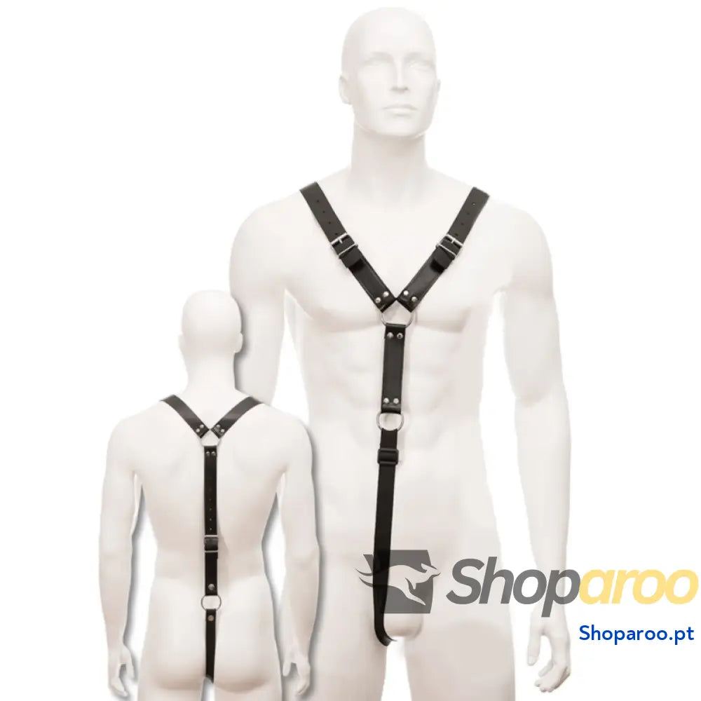 LEATHER BODY - ARNÊS HOMENS PRETO
