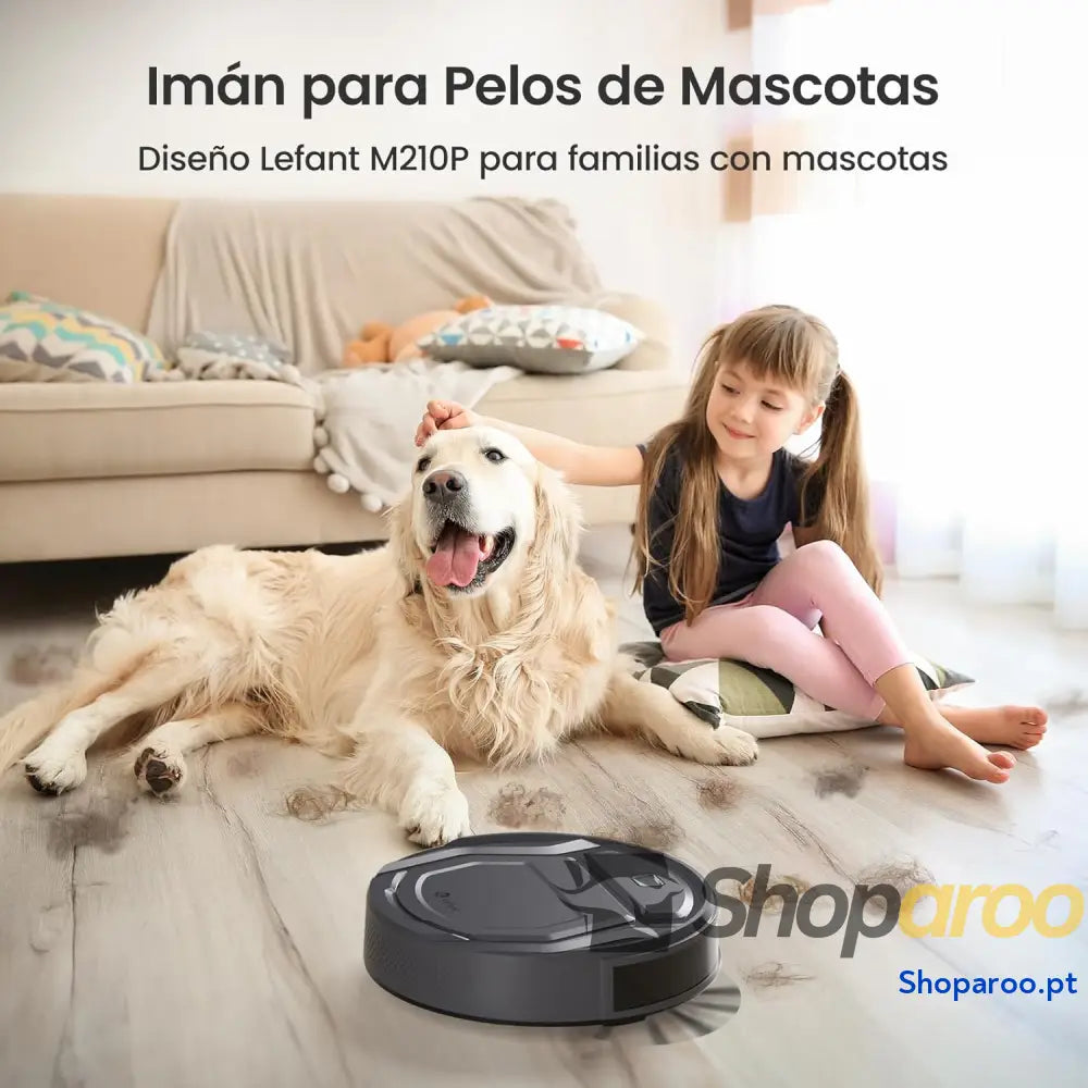 Robot Aspirador Succión de 2200 Pa,120 Min Autonomía Sin Enredos Delgado Wi Fi/App/Alexa Ideal para Pelo Mascotas