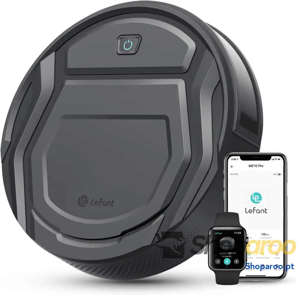 Robot Aspirador Succión de 2200 Pa,120 Min Autonomía Sin Enredos Delgado Wi Fi/App/Alexa Ideal para Pelo Mascotas