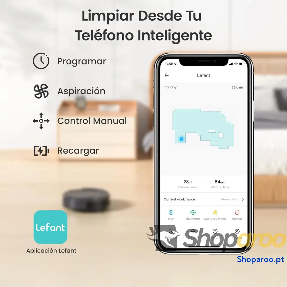 Robot Aspirador Succión de 2200 Pa,120 Min Autonomía Sin Enredos Delgado Wi Fi/App/Alexa Ideal para Pelo Mascotas