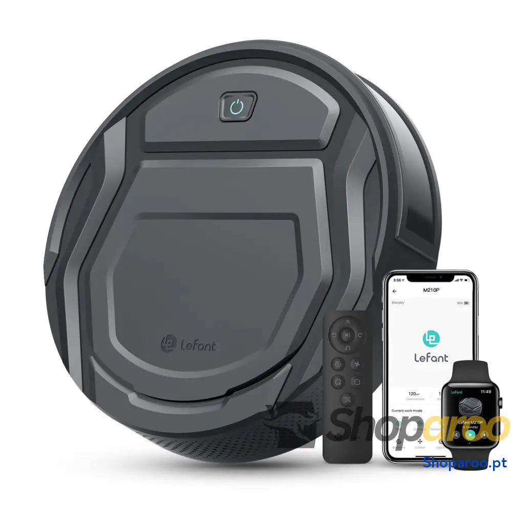 Robot Aspirador Succión de 2200 Pa,120 Min Autonomía Sin Enredos Delgado Wi Fi/App/Alexa Ideal para Pelo Mascotas