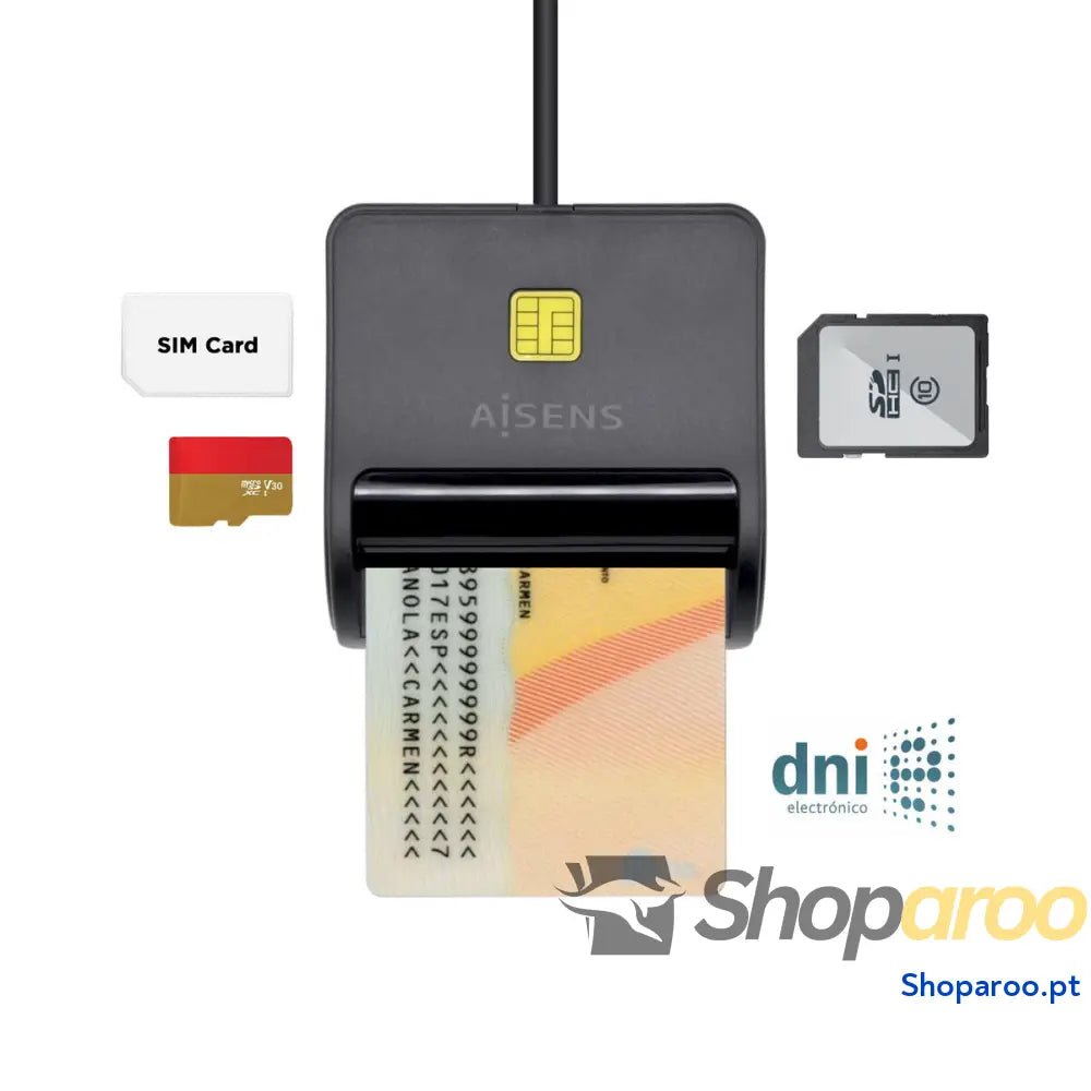 Leitor de Cartões Aisens ASCR-SN02SD-BK Preto