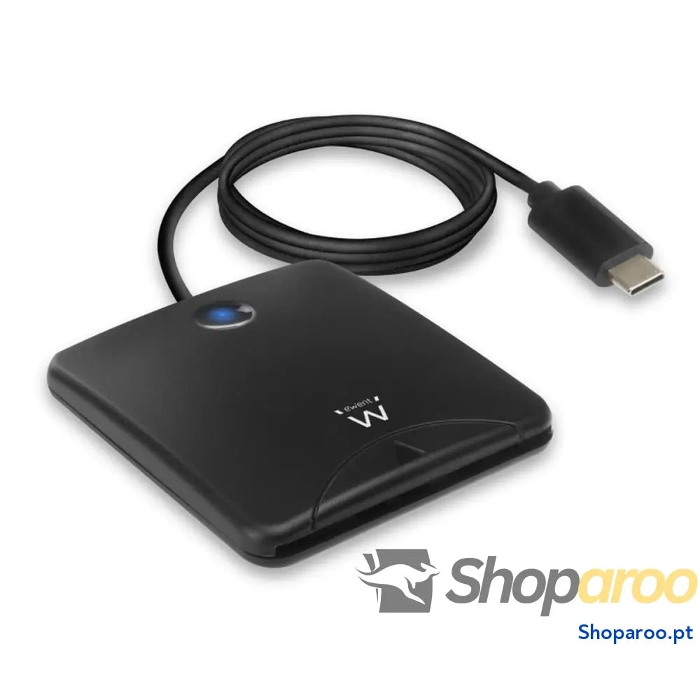 Leitor de cartões inteligentes Ewent EW1055 USB C 1 m DNIe Preto