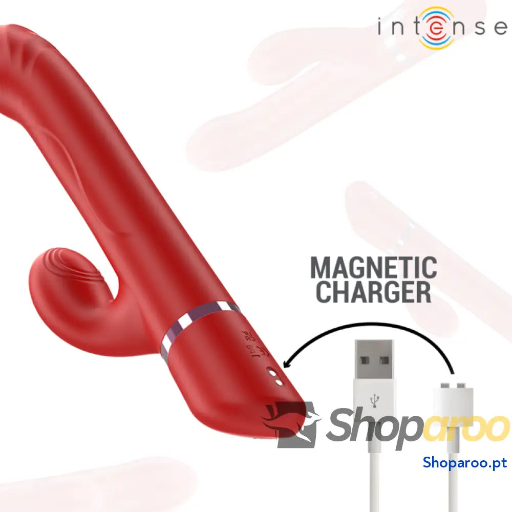 LELE VIBRADOR MULTIFUNCIONAL ROTATIVO & OSCILAÇÃO ESTIMULAÇÃO VERMELHO