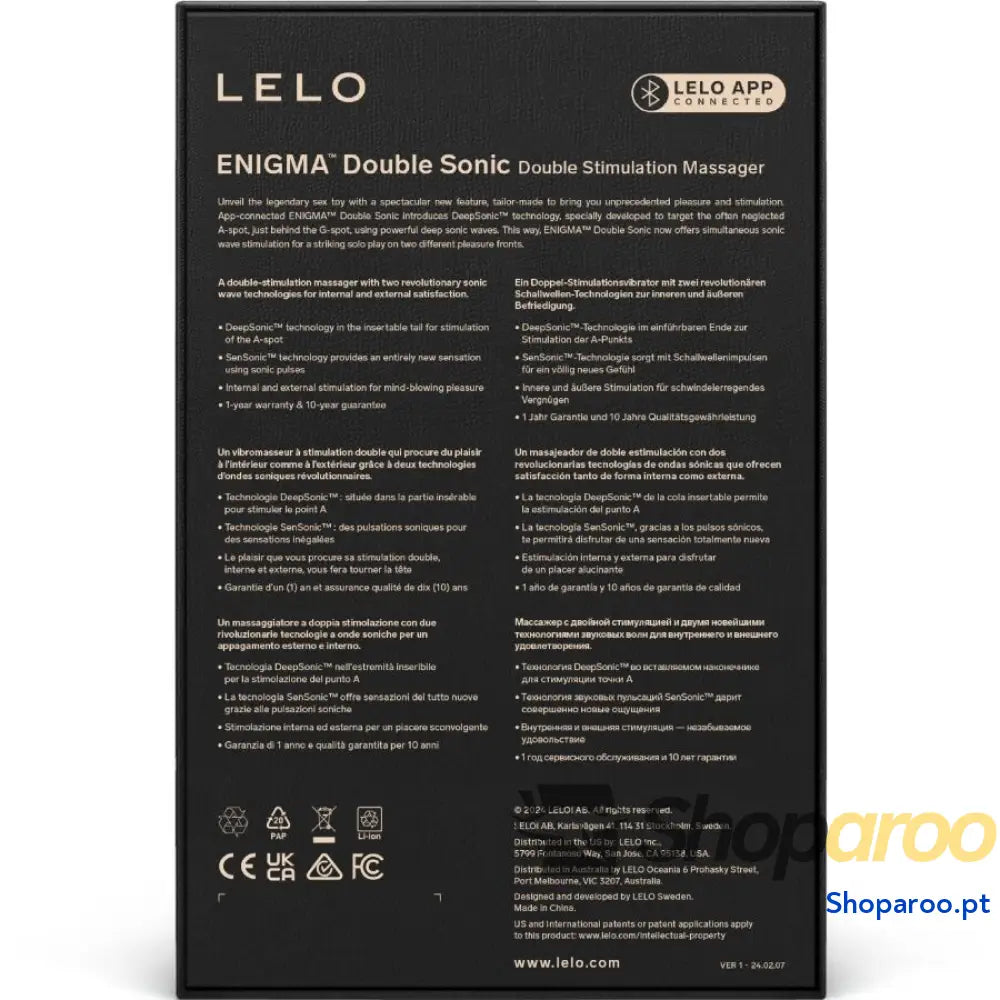 LELO Enigma Duplo Vibrador Sónico para Ponto G