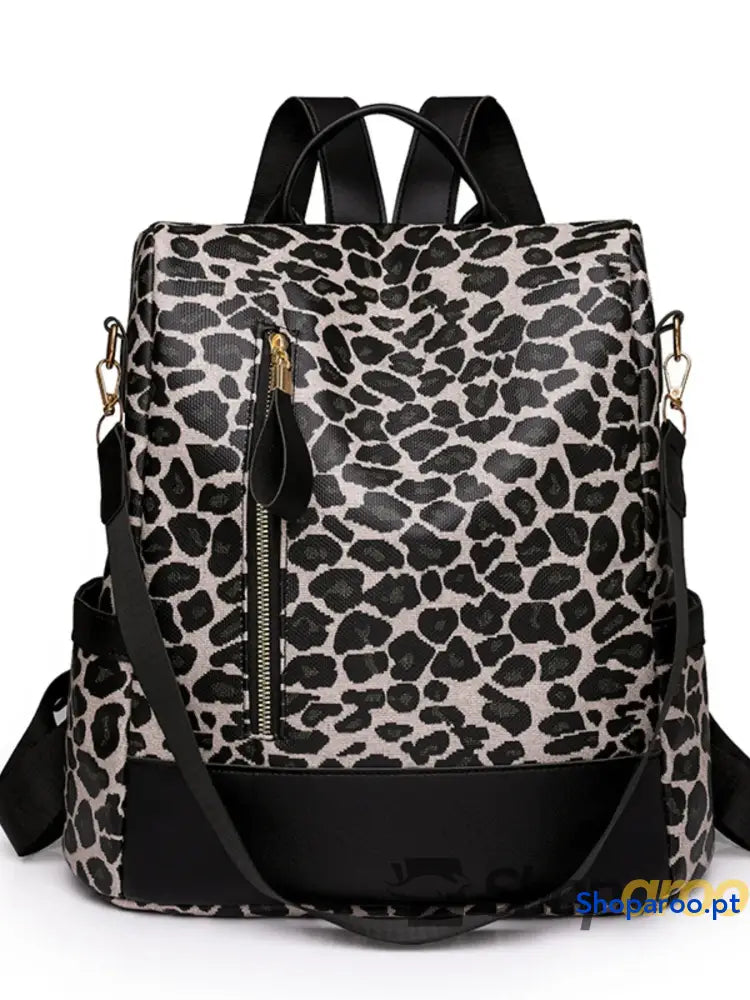 Leopard Print Backpack Bag