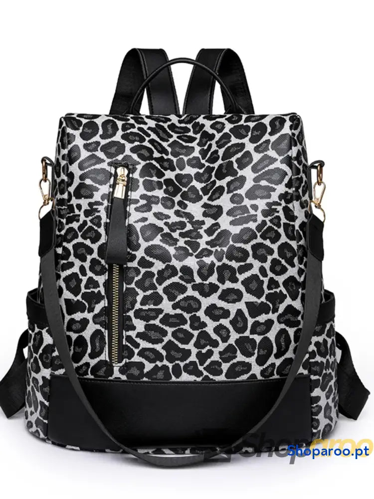 Leopard Print Backpack Bag