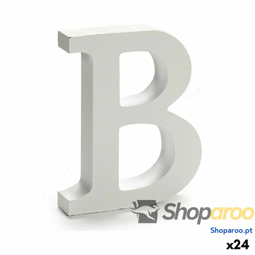 Letra Pincello B Branco 2 x 16 14,5 cm (24 Unidades)