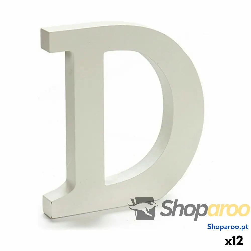 Letra Pincello D Branco 1,8 x 21 17 cm (12 Unidades)