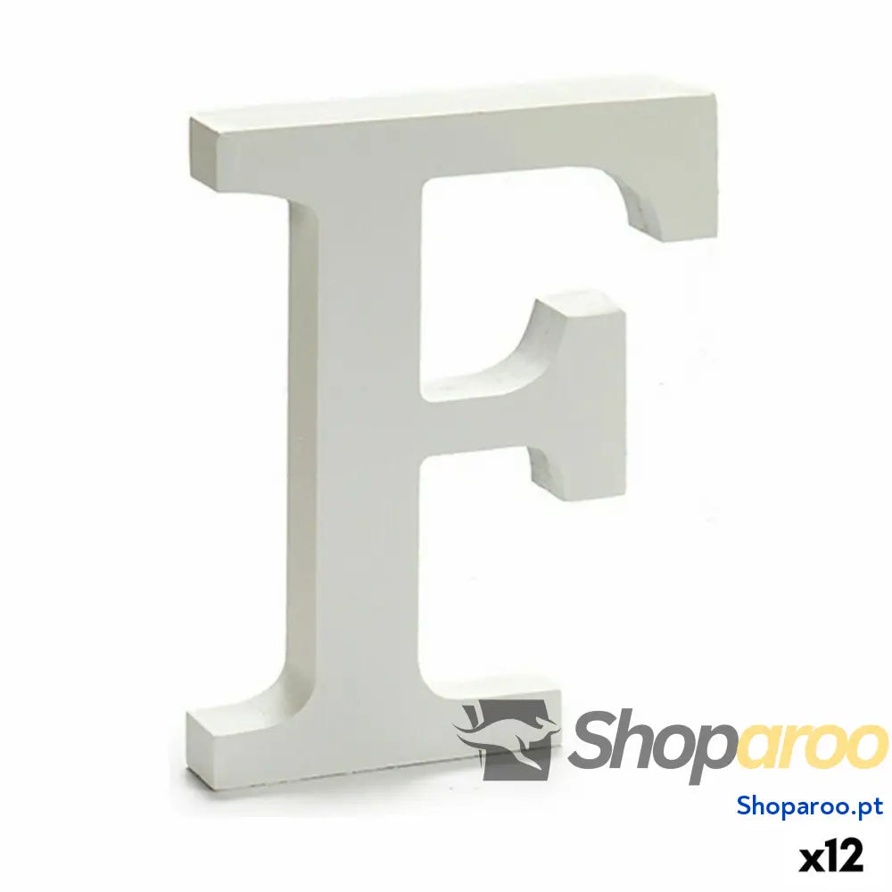 Letra Pincello F Branco 1,8 x 21 17 cm (12 Unidades)