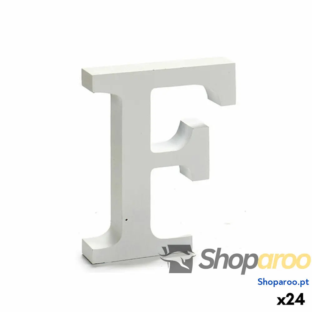 Letra Pincello F Branco 2 x 16 14,5 cm (24 Unidades)