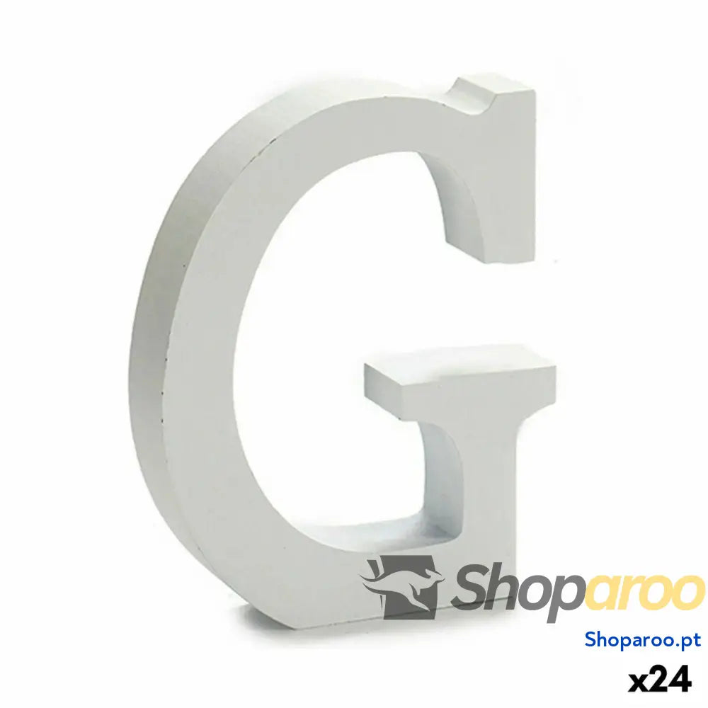 Letra Pincello G Branco 2 x 16 14,5 cm (24 Unidades)