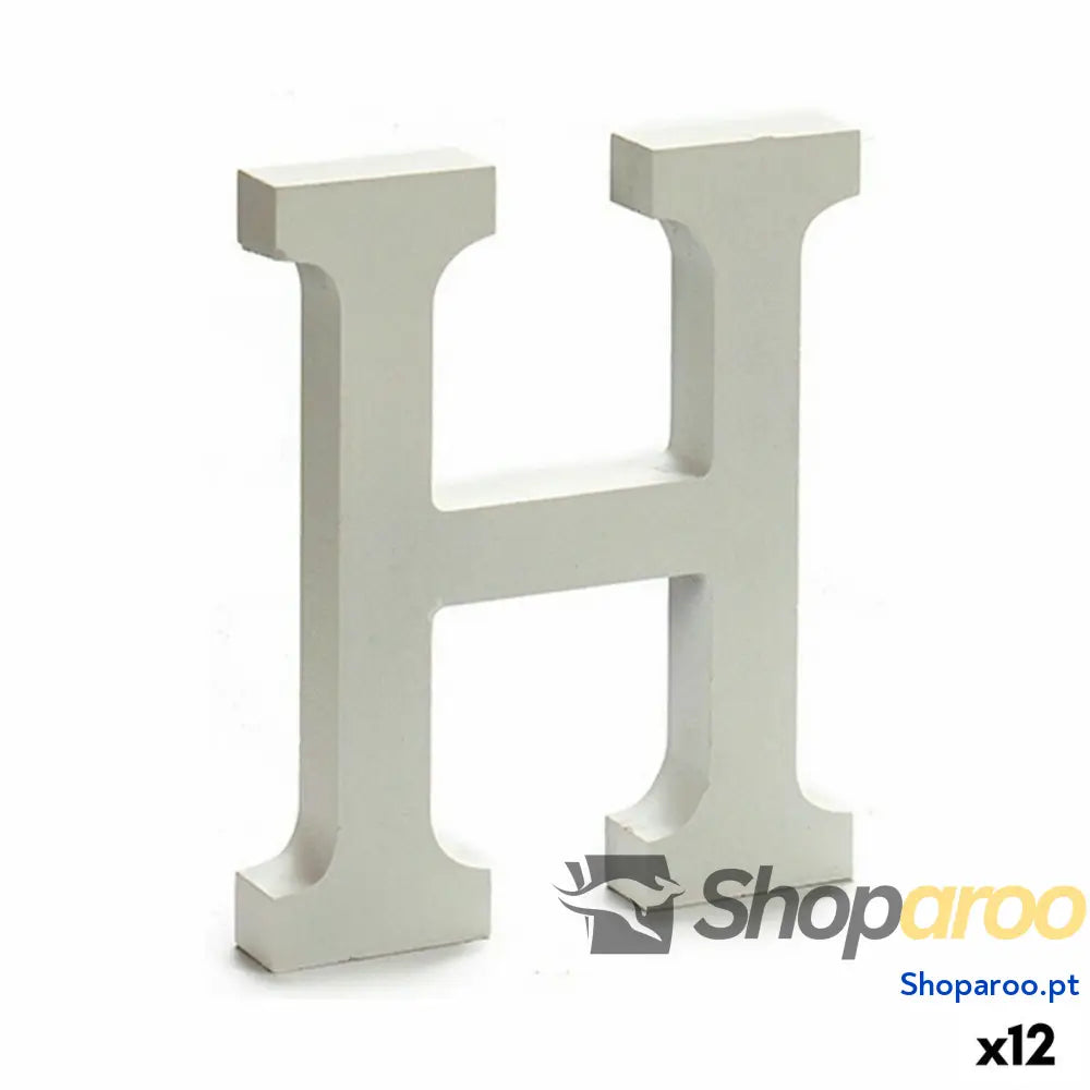 Letra Pincello H Branco 1,8 x 21 17 cm (12 Unidades)