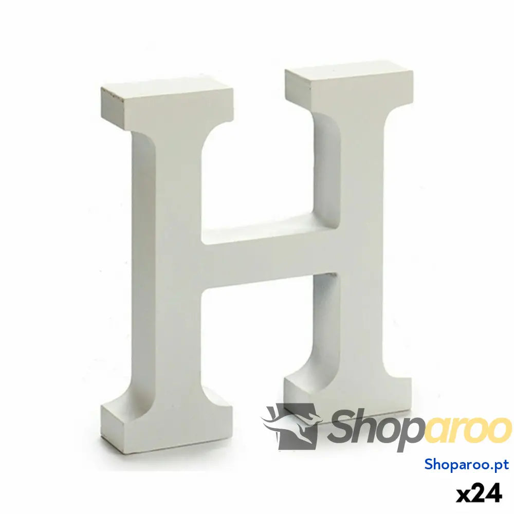 Letra Pincello H Branco 2 x 16 14,5 cm (24 Unidades)