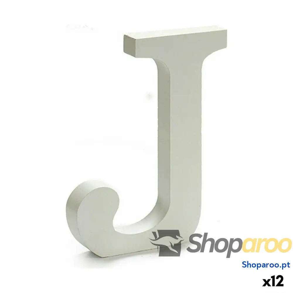 Letra Pincello J Branco 1,8 x 21 17 cm (12 Unidades)