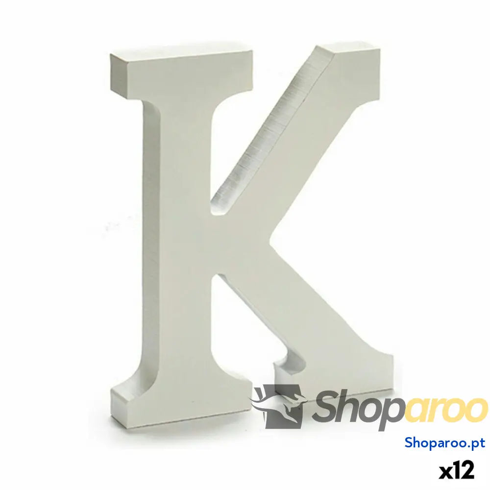 Letra Pincello K Branco 1,8 x 21 17 cm (12 Unidades)