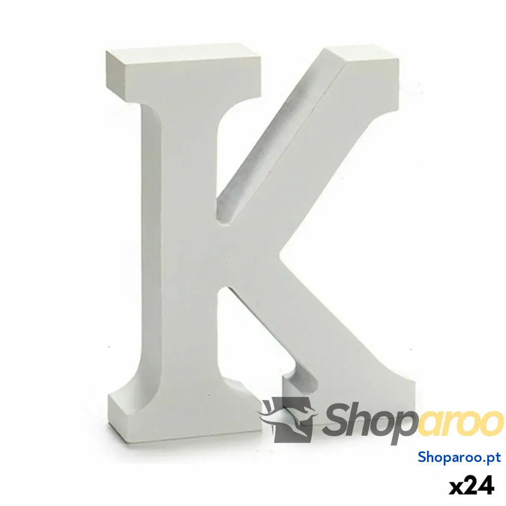 Letra Pincello K Branco 2 x 16 14,5 cm (24 Unidades)