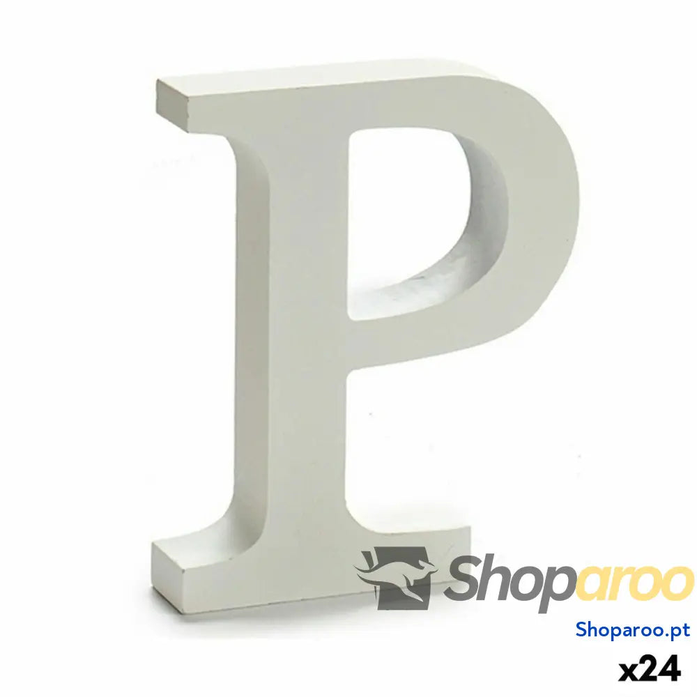 Letra Pincello P Branco 2 x 16 14,5 cm (24 Unidades)