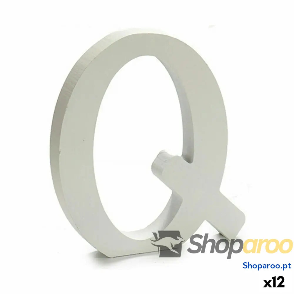 Letra Pincello Q Branco 1,8 x 21 17 cm (12 Unidades)