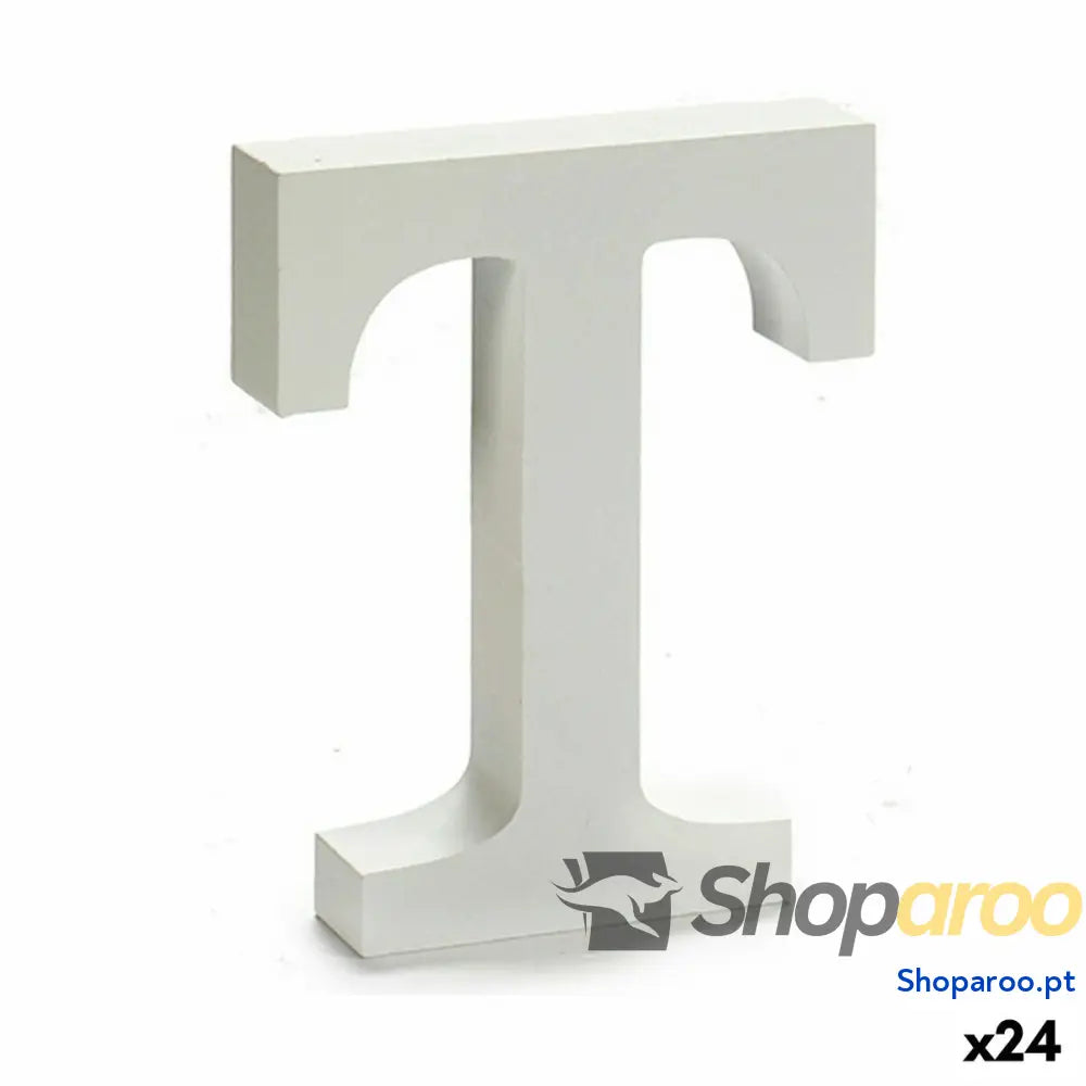 Letra Pincello T Branco 2 x 16 14,5 cm (24 Unidades)