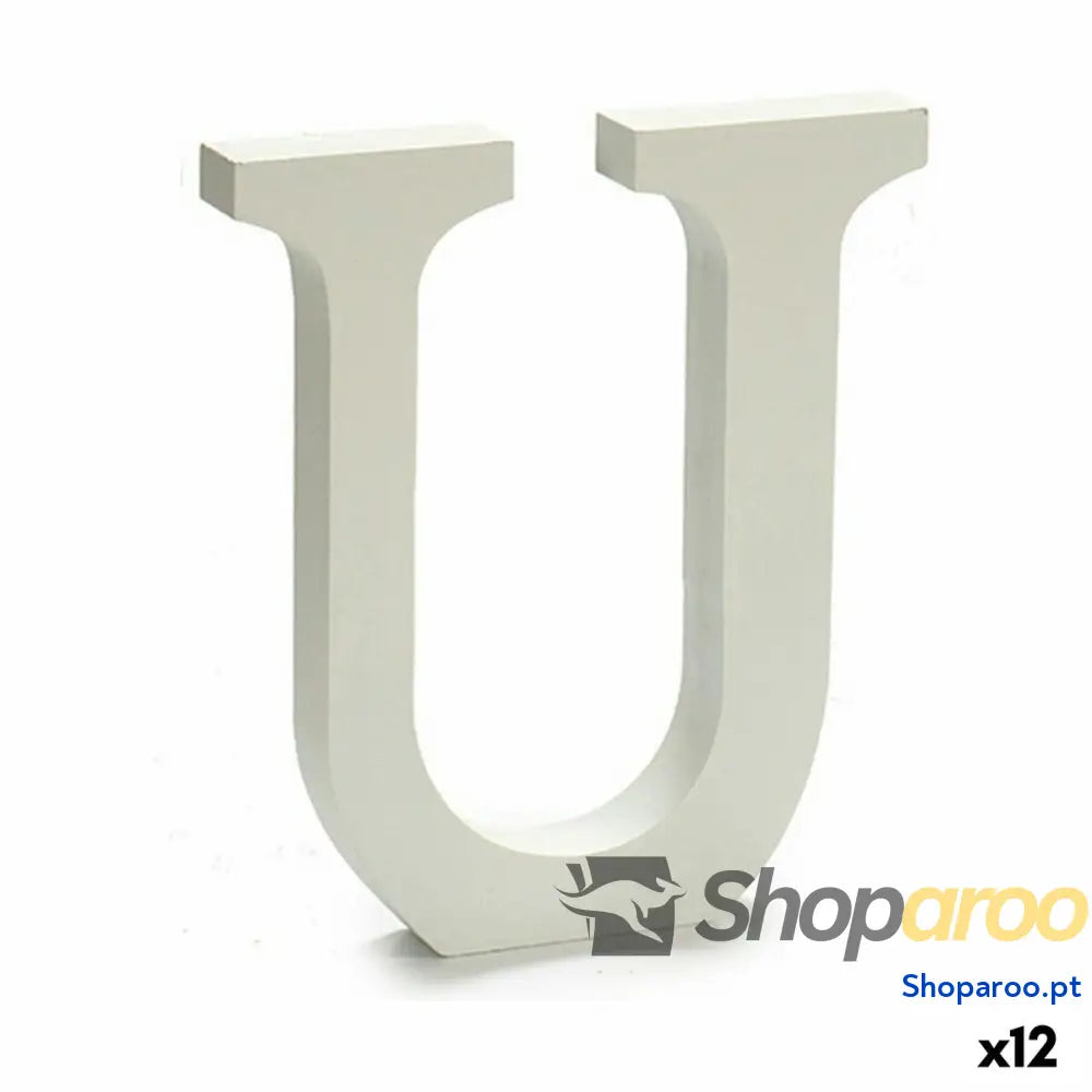 Letra Pincello U Branco 1,8 x 21 17 cm (12 Unidades)