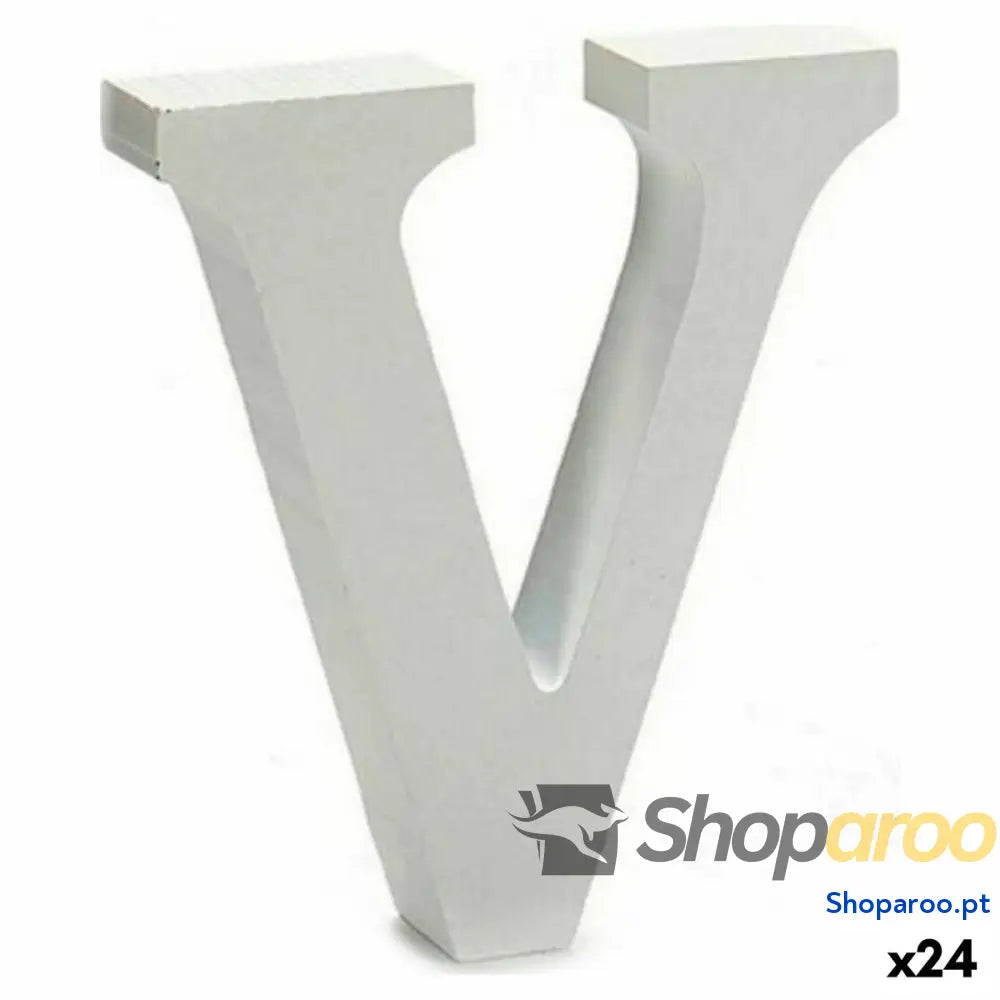 Letra Pincello V Branco 2 x 11 cm (24 Unidades)
