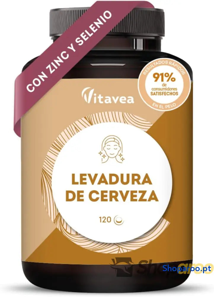Levedura de Cerveja 1100 mg com Vitaminas B Zinco e Selénio 120 Comprimidos