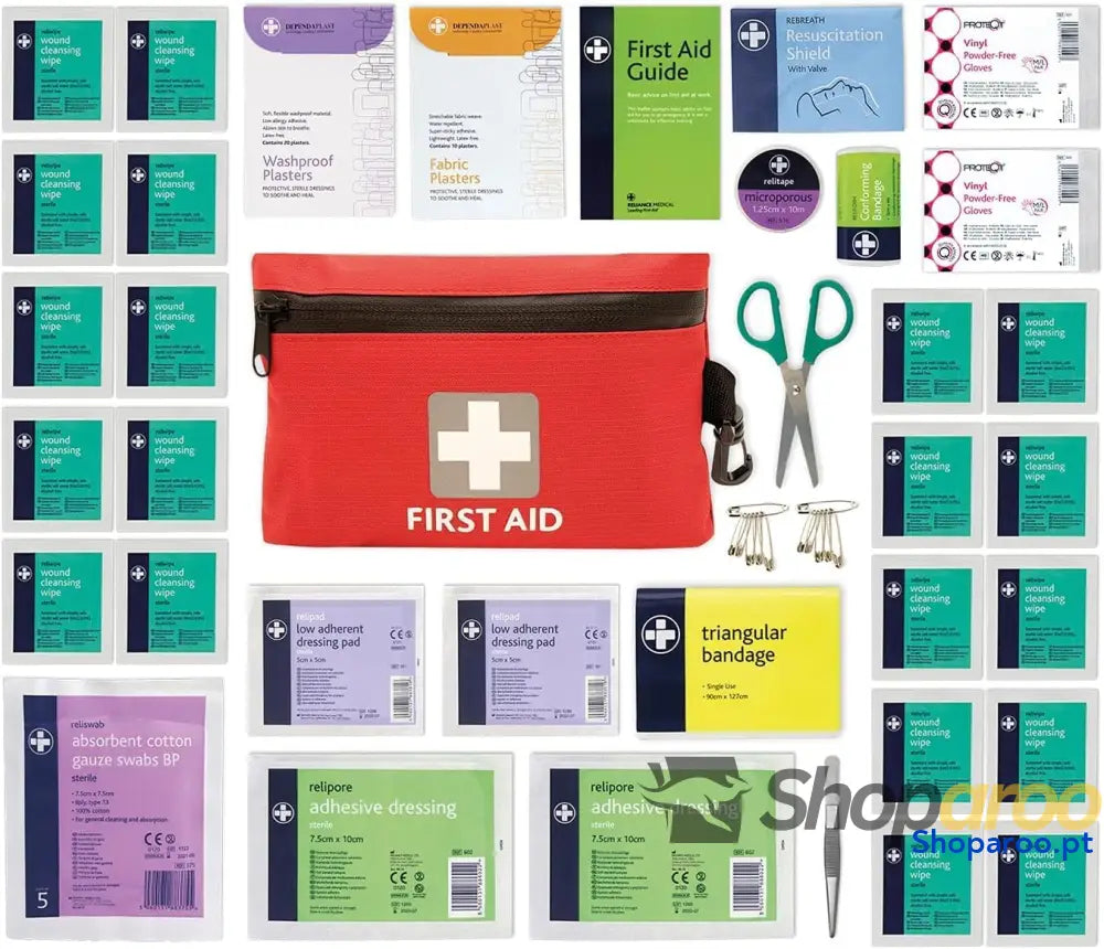 Kit Completo De Primeros Auxilios 92 Piezas Al Aire Libre Que Cumple Con Las Normas Europeas Para Interiores Y