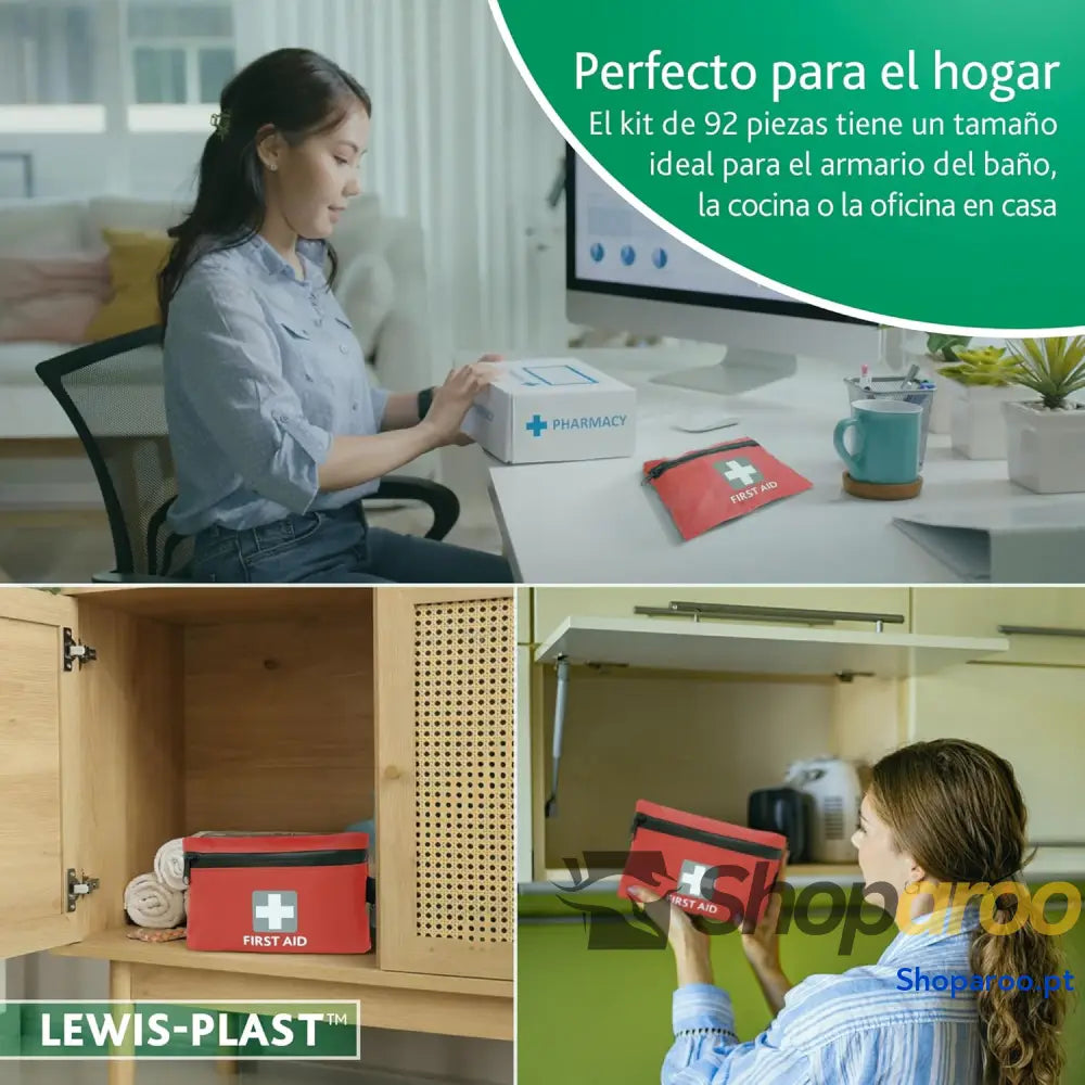 Kit Completo De Primeros Auxilios 92 Piezas Al Aire Libre Que Cumple Con Las Normas Europeas Para Interiores Y