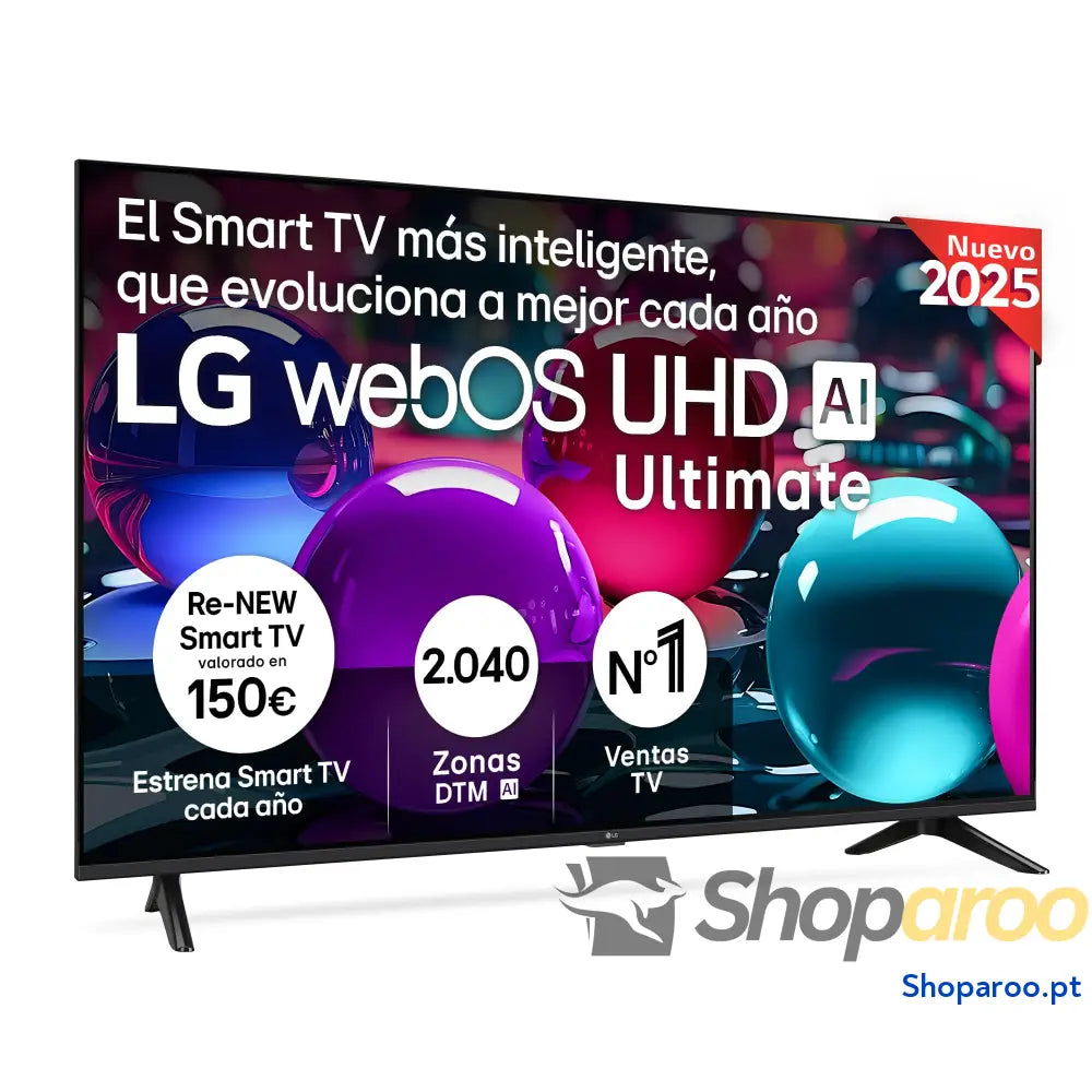 LG 43UA73006LA Televisão 43’’ UHD 4K WebOS 25 Ultimate IA HDR10 Pro Super Upscaling Dolby Digital Plus Google Assistant