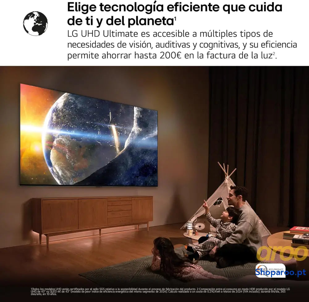 LG 43UA73006LA Televisão 43’’ UHD 4K WebOS 25 Ultimate IA HDR10 Pro Super Upscaling Dolby Digital Plus Google Assistant