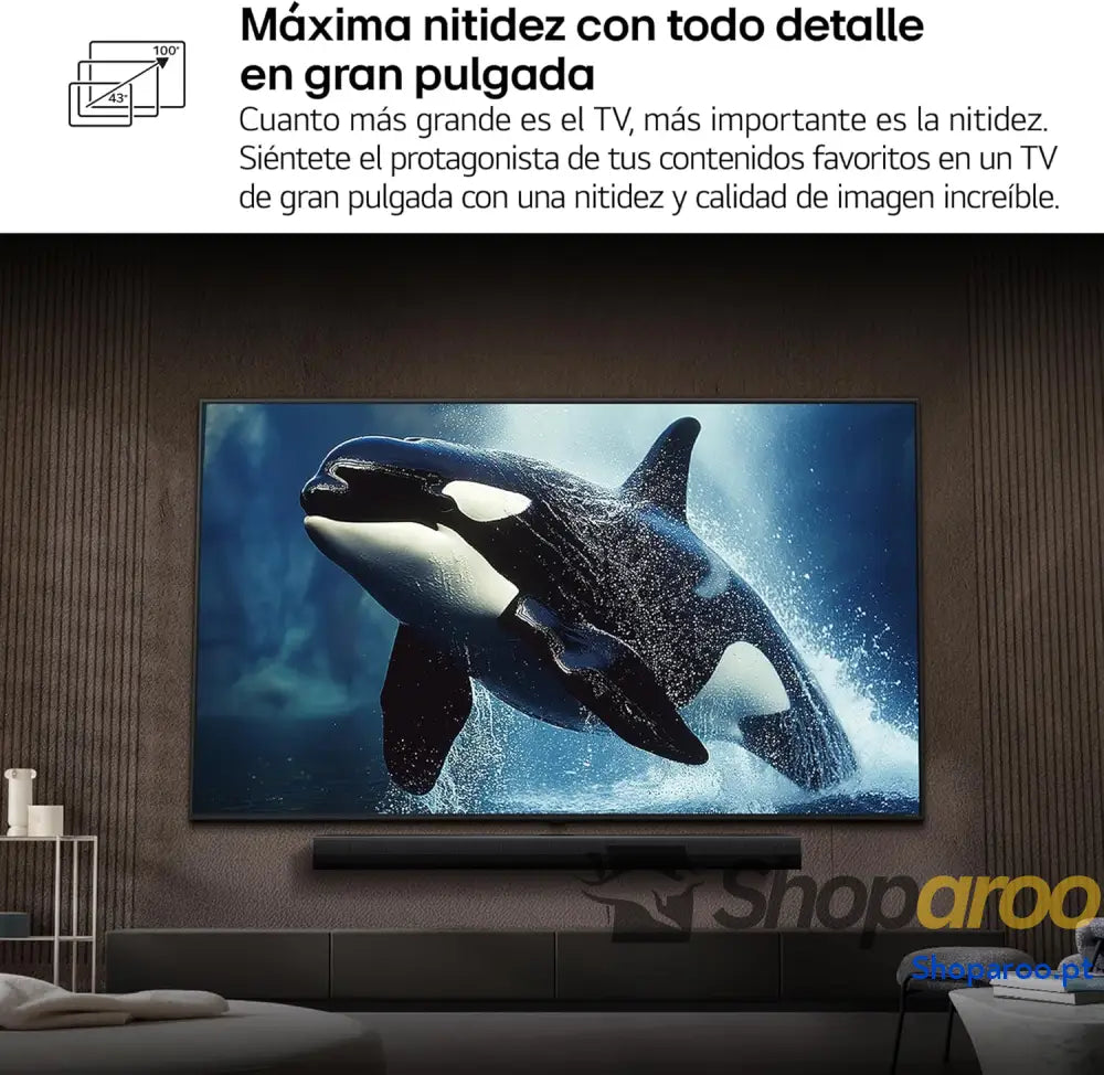 LG 43UA73006LA Televisão 43’’ UHD 4K WebOS 25 Ultimate IA HDR10 Pro Super Upscaling Dolby Digital Plus Google Assistant