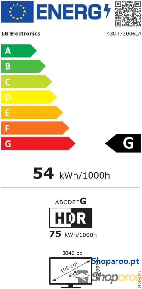 LG 43UA73006LA Televisão 43’’ UHD 4K WebOS 25 Ultimate IA HDR10 Pro Super Upscaling Dolby Digital Plus Google Assistant