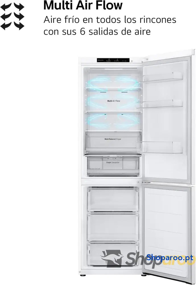 LG GBV3100DSW Frigorífico Combi Door Cooling+ 1,86 m Total No Frost Classificação D Capacidade de 374 l Série 300 Branco