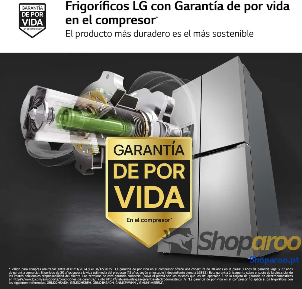 LG GML960PYBE Frigorífico americano frigorífico combinado Door Clooning+ classificação E 641 L anti impressões digitais