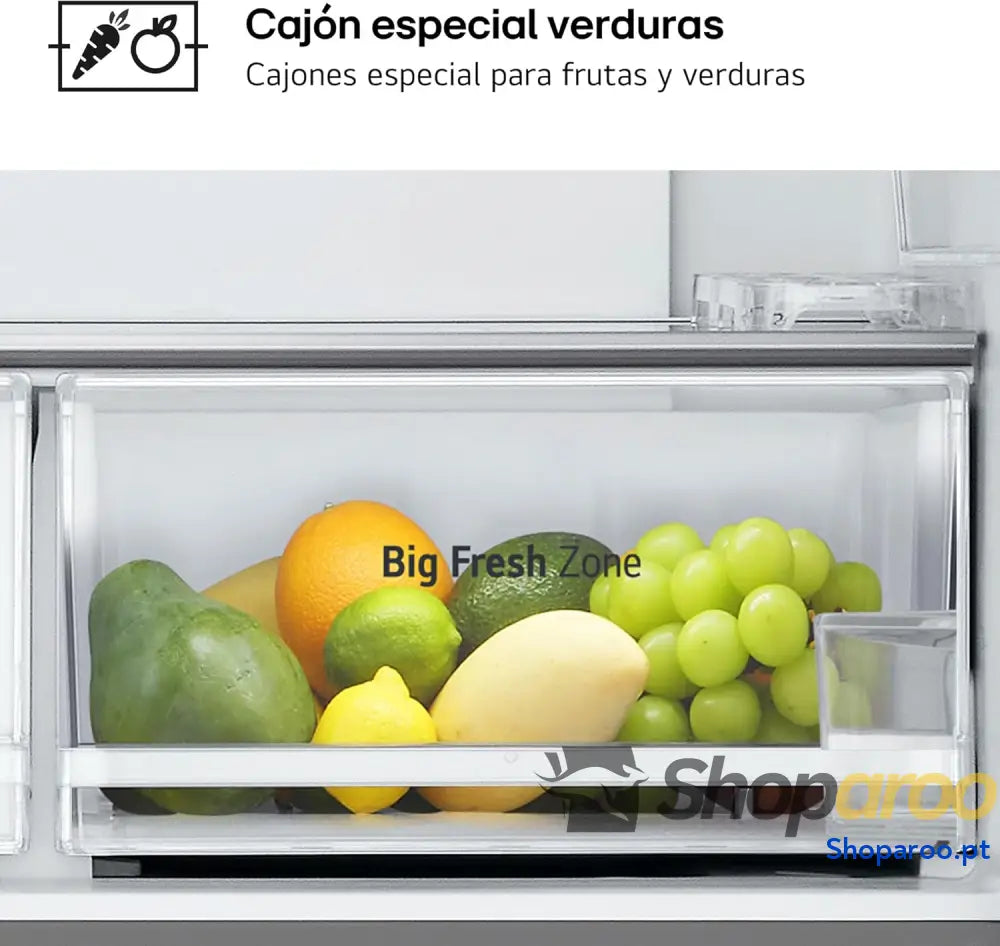 LG GMM41MSBEM Frigorífico Americano Combi Total No Frost Classificação E Capacidade 474L Prateado