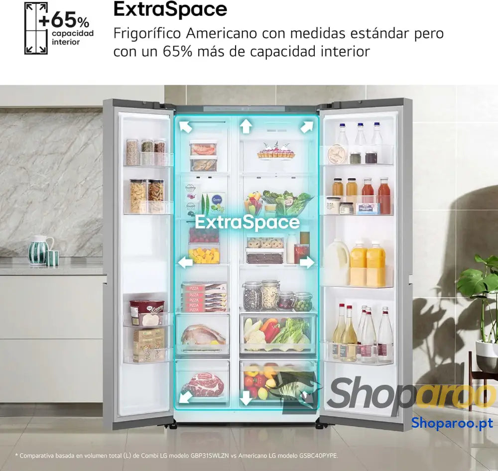 LG GSBC40PYPE Frigorífico Side by série 400 Linear Cooling multi AirFlow classificação E 641 l Inox anti impressões