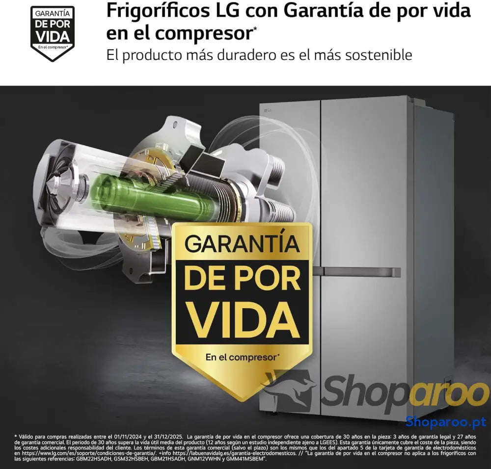 LG GSBC40PYPE Frigorífico Side by série 400 Linear Cooling multi AirFlow classificação E 641 l Inox anti impressões