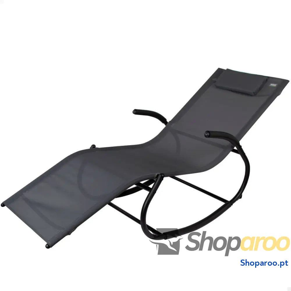 Ligstoel Aktive 172 x 75 x 53 cm Preto