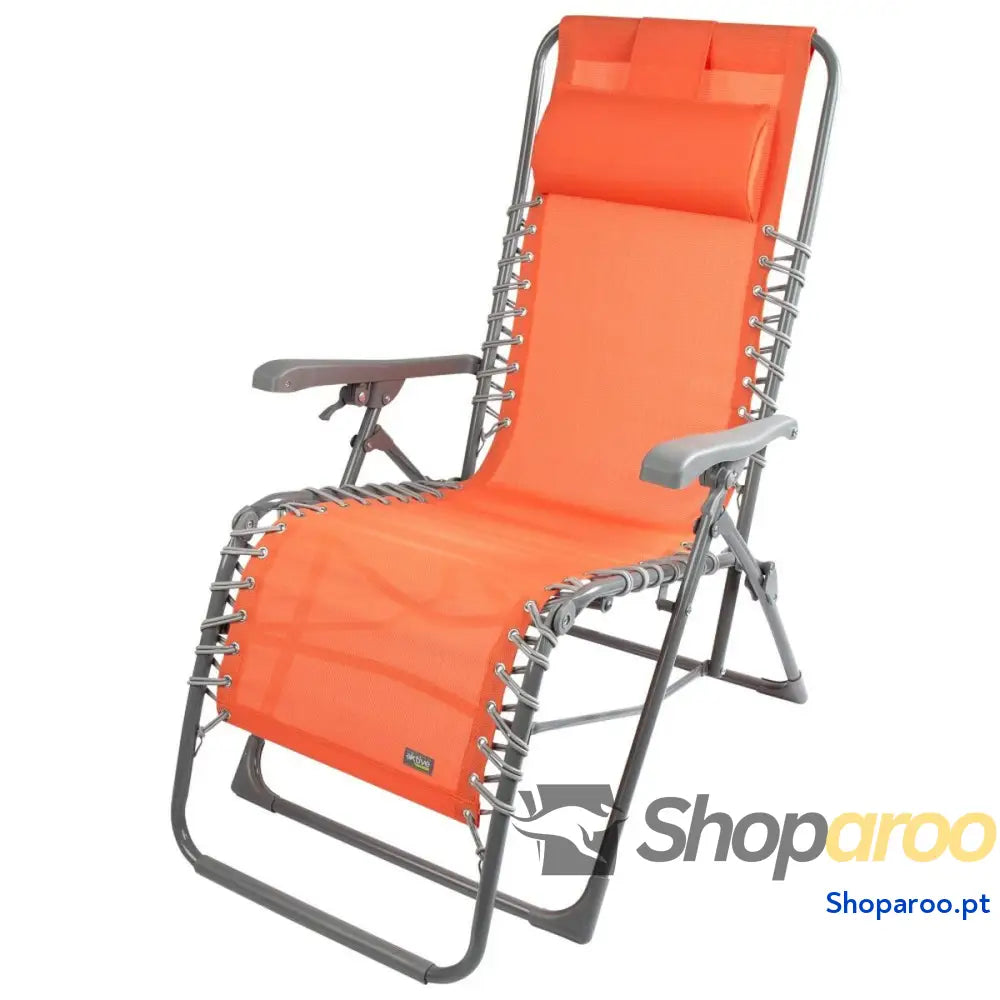 Ligstoel Aktive textileen Laranja 160 x 76 x 52 cm