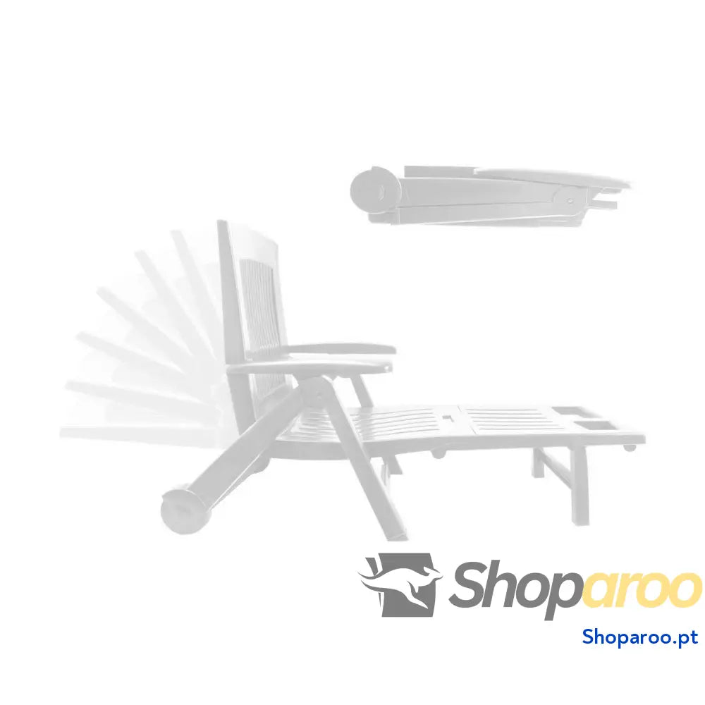 Ligstoel IPAE Progarden Zircone Dobrável Com rodas Branco Polipropileno (72 x 195 x 101 cm)