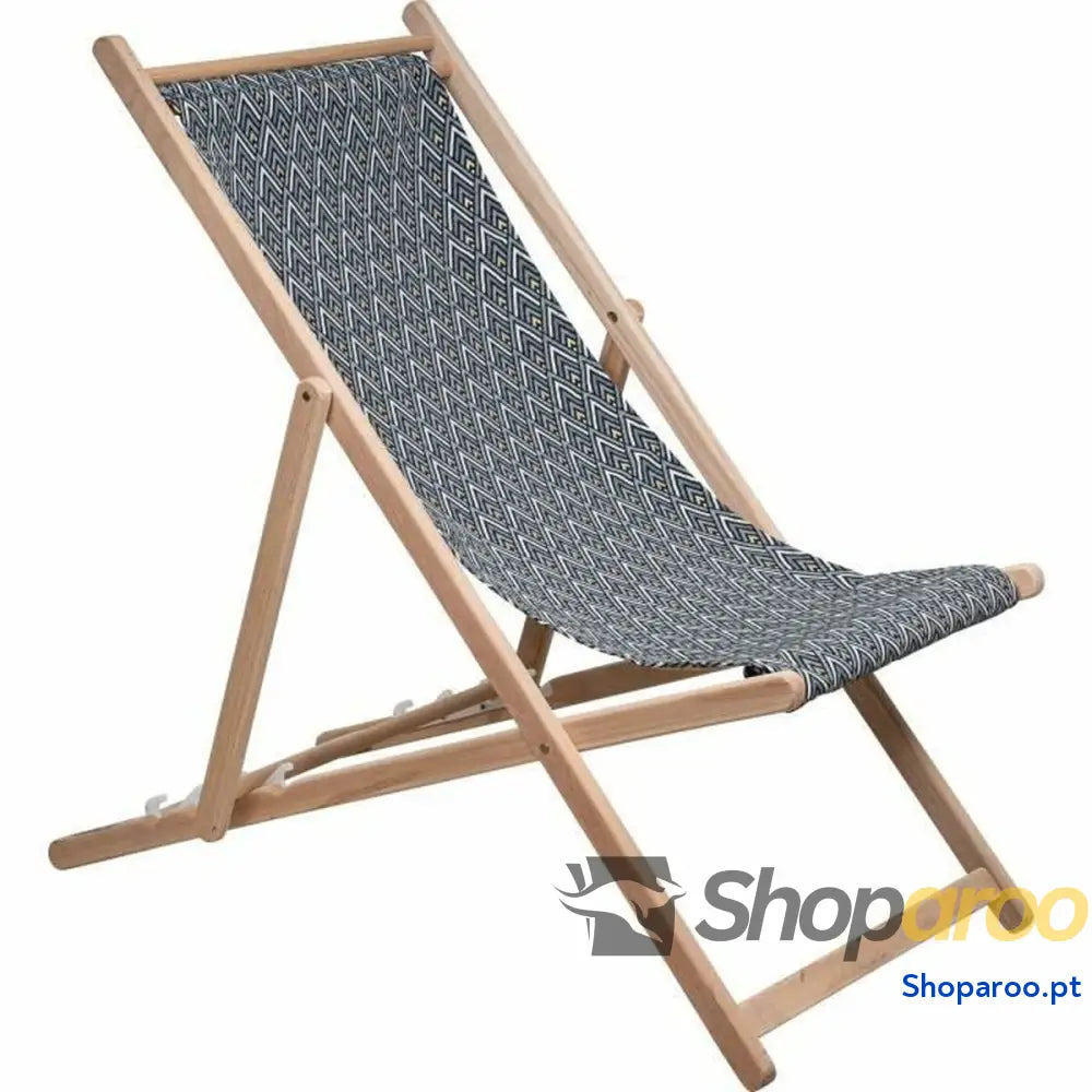 Ligstoel Jardin Prive Castanho Cinzento 132 x 55 x 35 cm madeira de faia