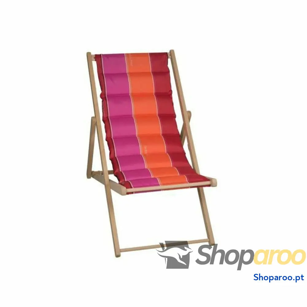 Ligstoel Jardin Prive Vermelho Riscas 106 x 55 x 95 cm