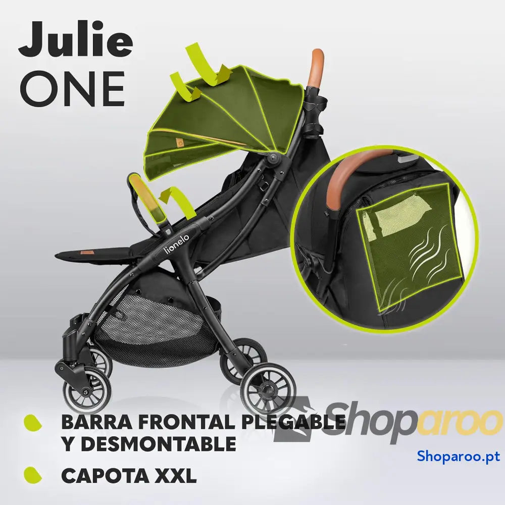 LIONELO Julie One Carrinho 51 x 75 103 cm Para crianças até 22 kg 48M Regulagem do encosto Fácil de dobrar Rodas