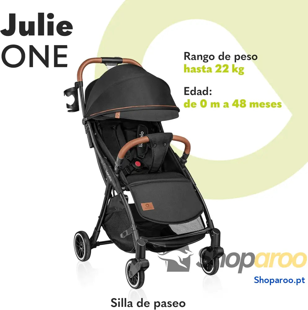 LIONELO Julie One Carrinho 51 x 75 103 cm Para crianças até 22 kg 48M Regulagem do encosto Fácil de dobrar Rodas