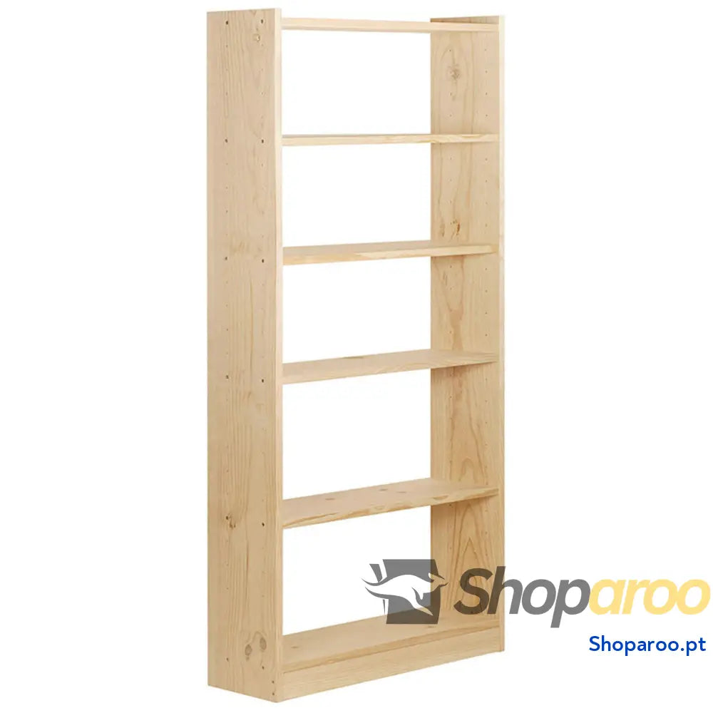 Livraria Astigarraga Gala Natural Pinheiro 184 x 80 25 cm 6 Prateleiras