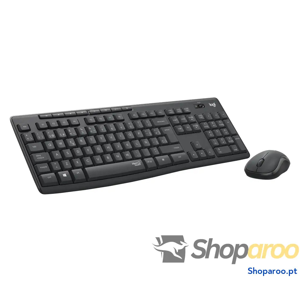 Logitech MK295 Silent Combinação de teclado e rato sem fios com SilentTouch rastreamento ótico tecnologia atrasos 90%