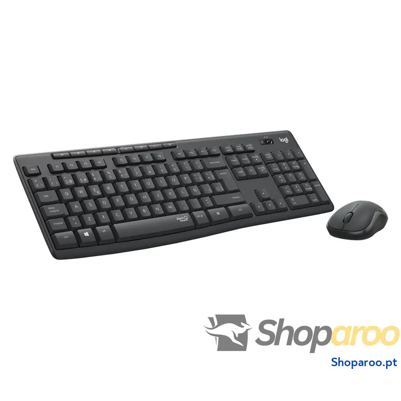 Logitech MK295 Silent Combinação de teclado e rato sem fios com SilentTouch rastreamento ótico tecnologia atrasos 90%